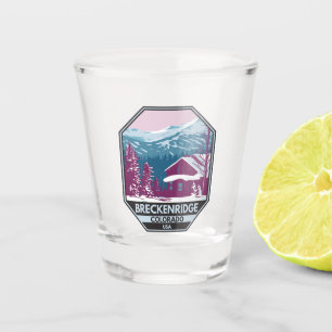 Breckenridge Colorado Winter Ski Area Shot Glass