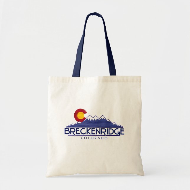 Breckenridge Colorado wood mountains tote bag (Front)
