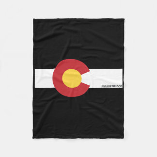 Breckenridge Colorado X Co Flag  Fleece Blanket