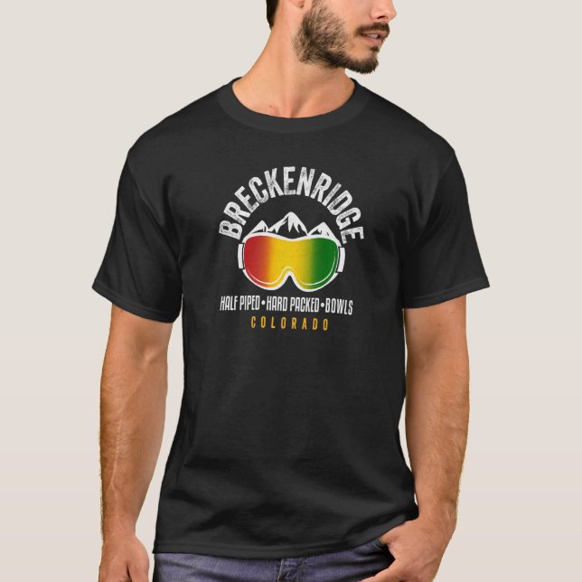 Breckenridge Rasta Reggae Colorado Ski And Snowboa T-Shirt (Front)