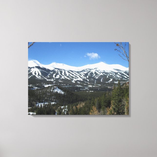 Breckenridge Ski Slopes Canvas Print (Front)