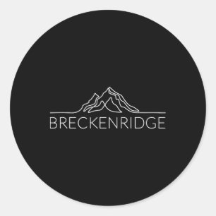 Breckenridge Skiing Retro Athlete Design Classic Round Sticker