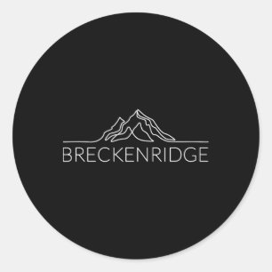 Breckenridge Skiing Retro Athlete Design Classic Round Sticker