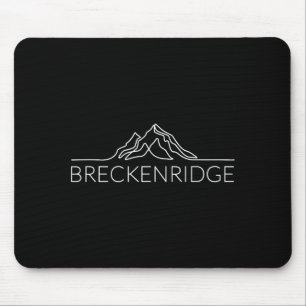 Breckenridge skiing retro athlete design mouse mat