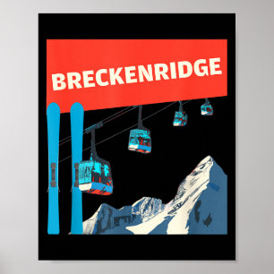 Breckenridge skiing - retro breckenridge ski  poster