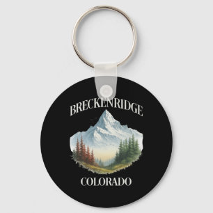 Breckenridge Snow Mountains Skiing Hiking Colorado Key Ring