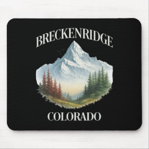 Breckenridge Snow Mountains Skiing Hiking Colorado Mouse Mat