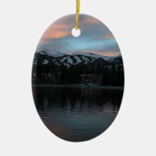 breckenridge sunset ceramic tree decoration