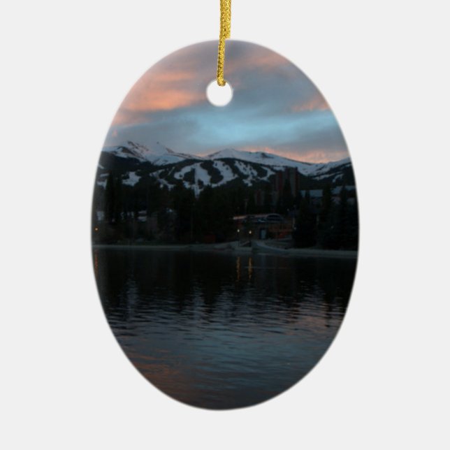 breckenridge sunset ceramic tree decoration (Front)
