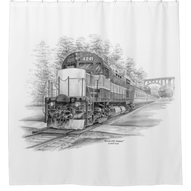 Brecksville Station Train (CVNP) Shower Curtain (Front)