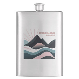 Brecon Beacons National Park Coloured Hills Hip Flask