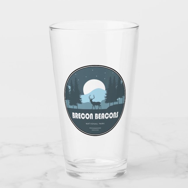 Brecon Beacons National Park Deer Glass (Front)