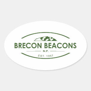 Brecon Beacons National Park Oval Sticker
