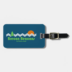 Brecon Beacons National Park Retro Luggage Tag