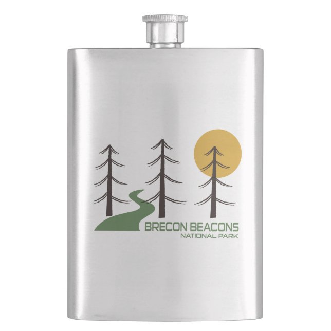 Brecon Beacons National Park Trail Hip Flask (Front)