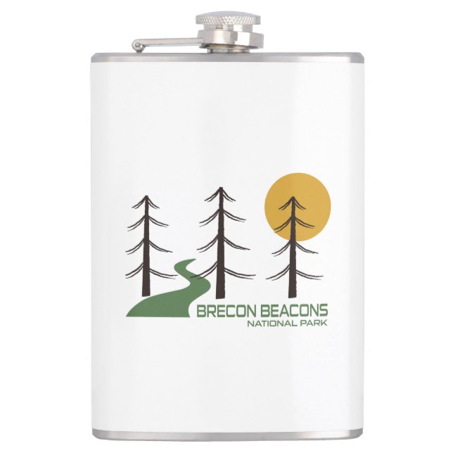 Brecon Beacons National Park Trail Hip Flask (Front)