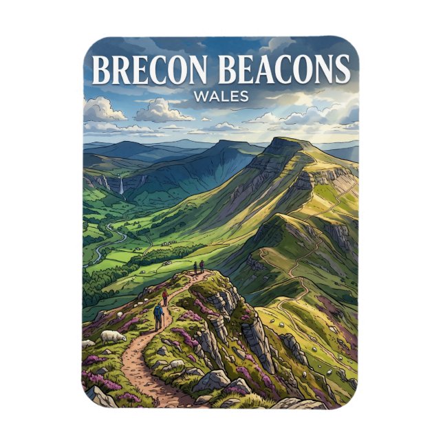 Brecon Beacons Wales Magnet (Vertical)
