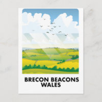 Brecon Beacons wales travel poster