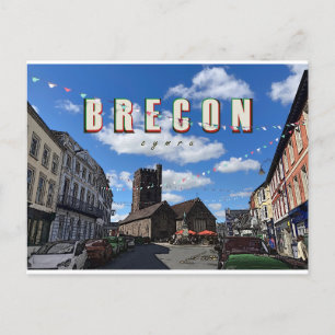 Brecon, Wales Postcard