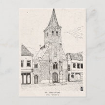 Breda Dutch Vintage Architecture Sketch Art