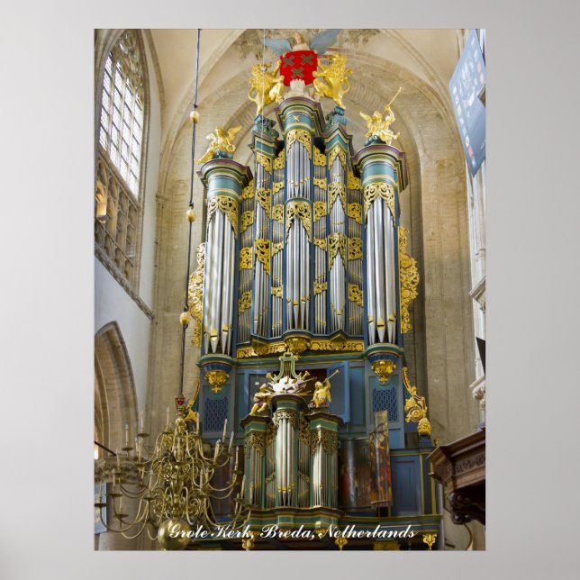 Breda Grote Kerk, Netherlands Poster (Front)