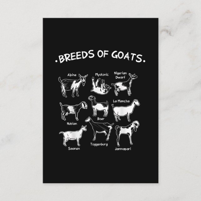 Breeds Of Goats Farmer Goat Gift Enclosure Card (Front)