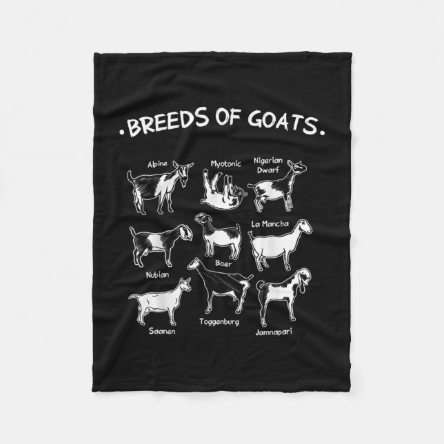 Breeds Of Goats Farmer Goat Gift Fleece Blanket (Front)