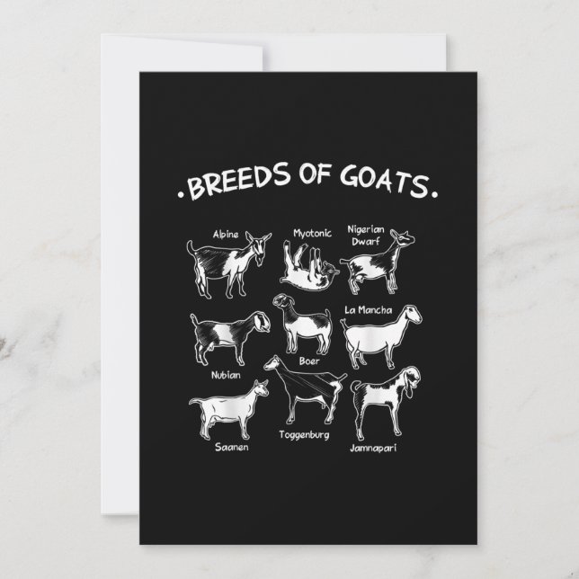 Breeds Of Goats Farmer Goat Gift Save The Date (Front)