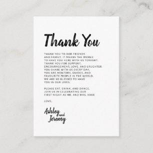 Brees Minimalist modern thank you Enclosure Card