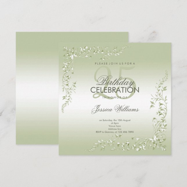 Breezeway Decoration 25th Birthday Invitation (Front/Back)