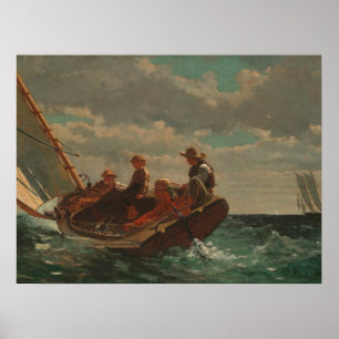 Breezing Up (A Fair Wind) by Winslow Homer Poster