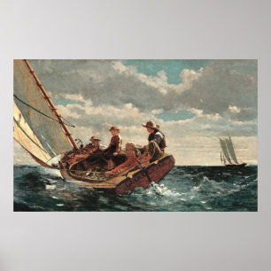 Breezing Up A Fair Wind by Winslow Homer Poster