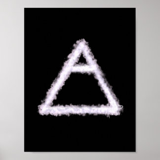 Breezy Air Element Alchemy Symbol Poster