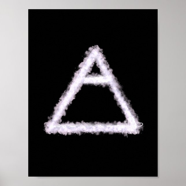 Breezy Air Element Alchemy Symbol Poster (Front)