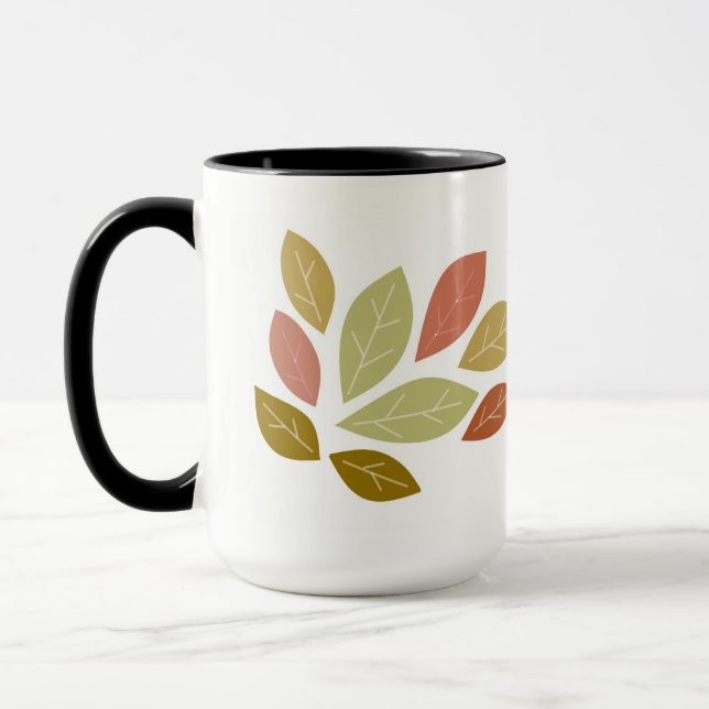 Breezy Autumn Leaves Mug (Left)