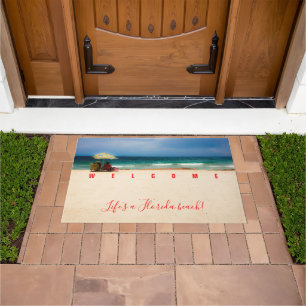 Breezy Day at the Beach Doormat