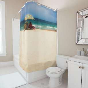 Breezy Day at the Beach Shower Curtain
