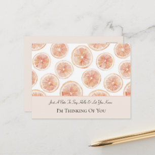 Breezy Grapefruit Thinking of You Postcard