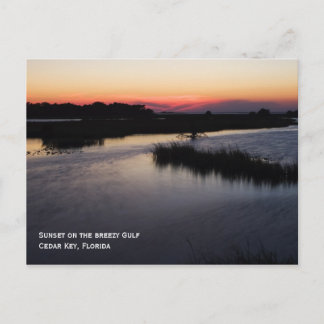 Breezy Gulf Sunset Postcard