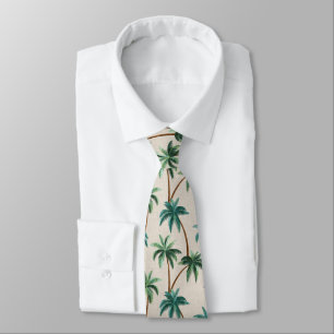 Breezy Palm Trees on Faux Grasscloth - Green Tie