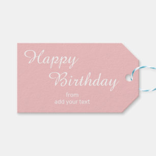 Breezy Pink Birthday Gift Tags