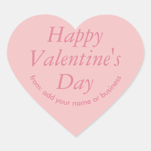 Breezy Pink Heart Valentine's Sticker