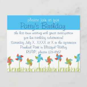 Breezy Pinwheels Invitation