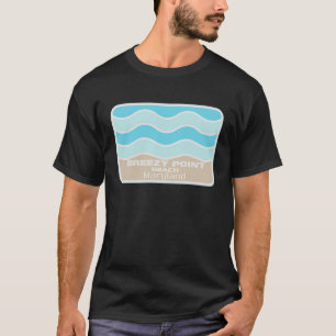 Breezy Point Beach Maryland Waves Vacation Souveni T-Shirt