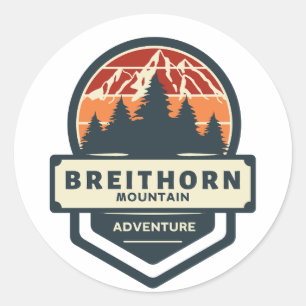 Breithorn mountain peak climbing and hiking t-shir classic round sticker