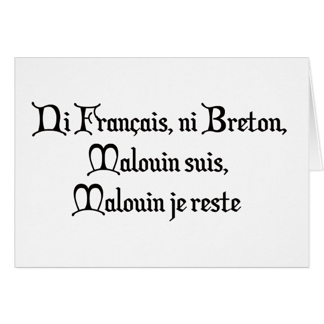 BREIZH BRETAGNE BRITAIN malouin (Front Horizontal)