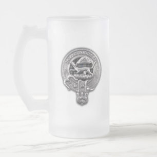 Breizh Crest & Tartan National Breizh Frosted Glass Beer Mug