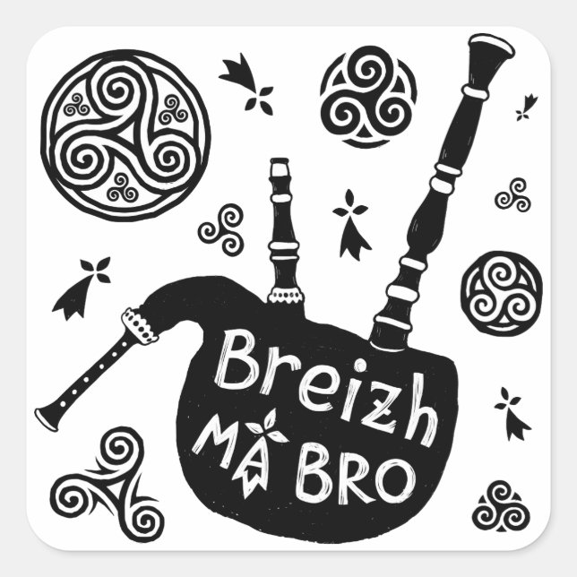 Breizh ma Bro Square Sticker (Front)