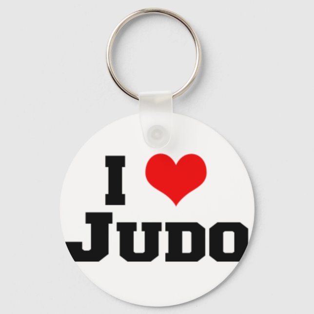 Breloc Metalic I love Judo fara semnatura! Key Ring (Front)