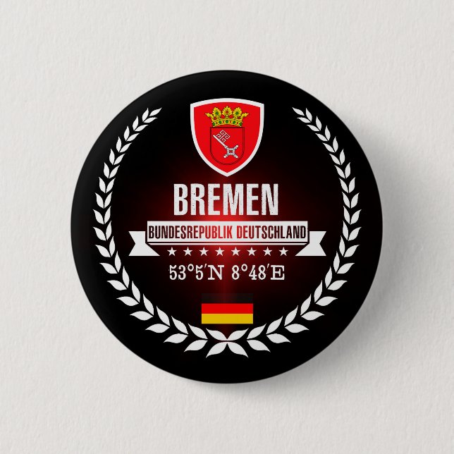 Bremen 6 Cm Round Badge (Front)